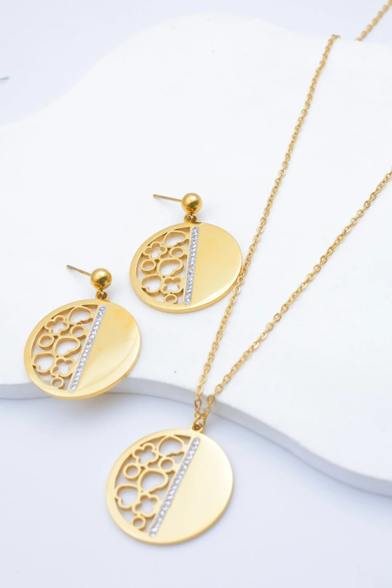 Parure de bijoux en acier inoxydable