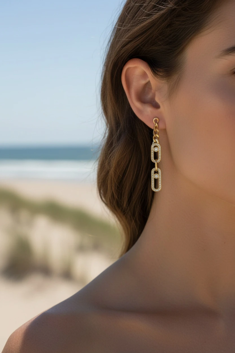 Boucles d'oreilles en acier inoxydable