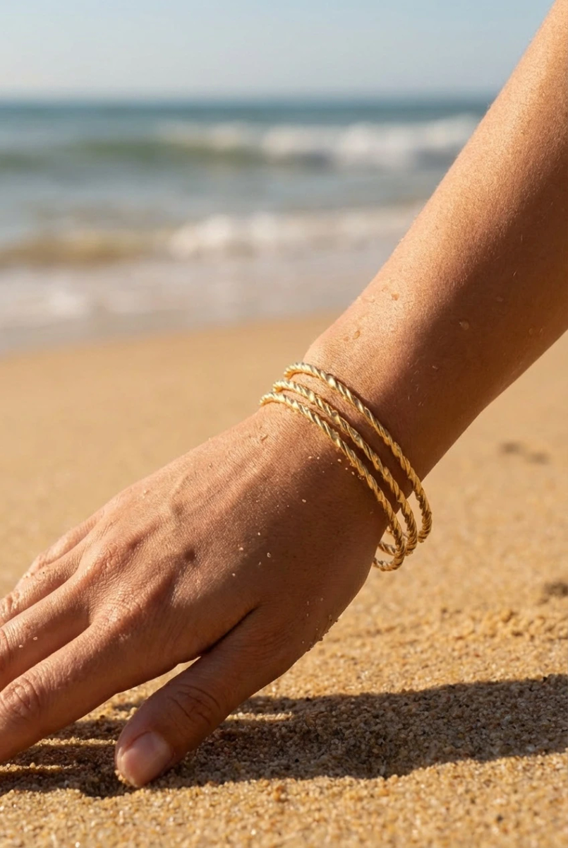Bracelet jonc en acier inoxydable